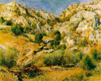 皮埃爾 奧古斯特 雷諾阿 Rocky Craggs at l'Estaque 皮埃爾 奧古斯特 雷諾阿 Rocky Craggs at l'Estaque